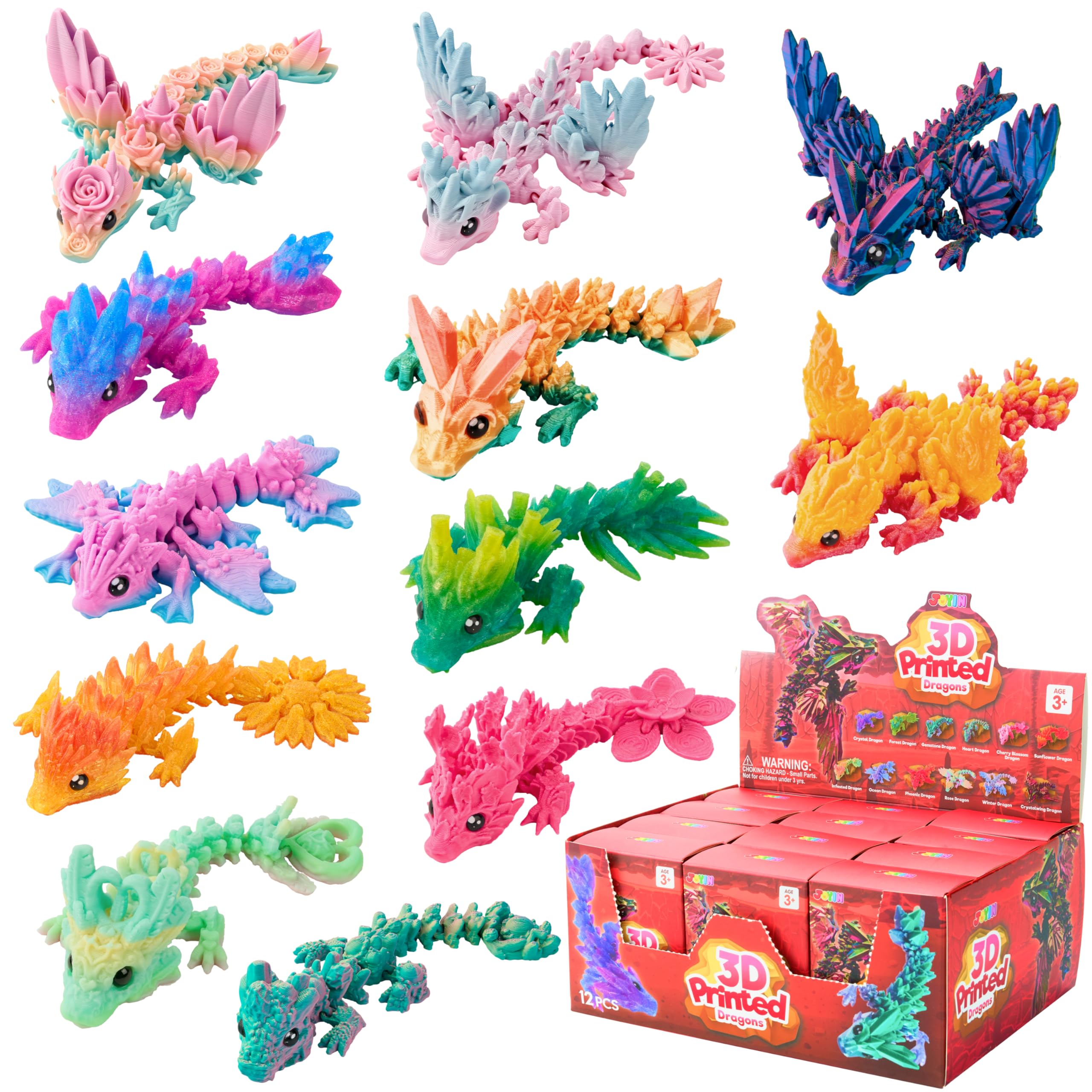 Amazon.com: JOYIN 12 Pcs 3D Printed Dragon Blind Box Series