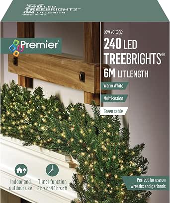 Premier 240 LED Treebrights Warm White Multi Action String Lights with ...