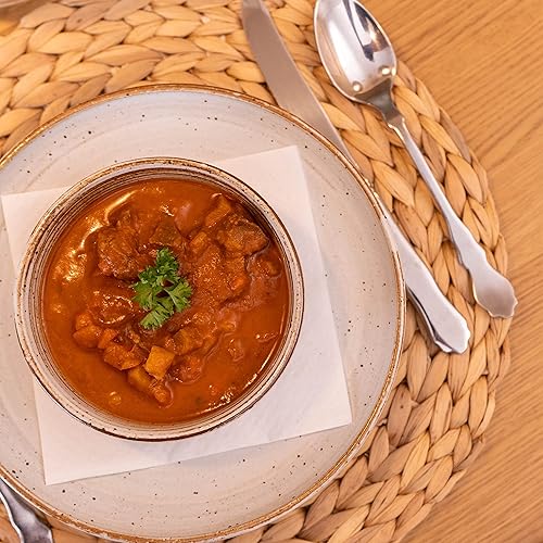 Miniatura 13 de Paquete de 6 manteles individuales redondos tejidos, manteles individuales de mimbre de jacinto de agua natural, manteles de paja trenzada para mesa