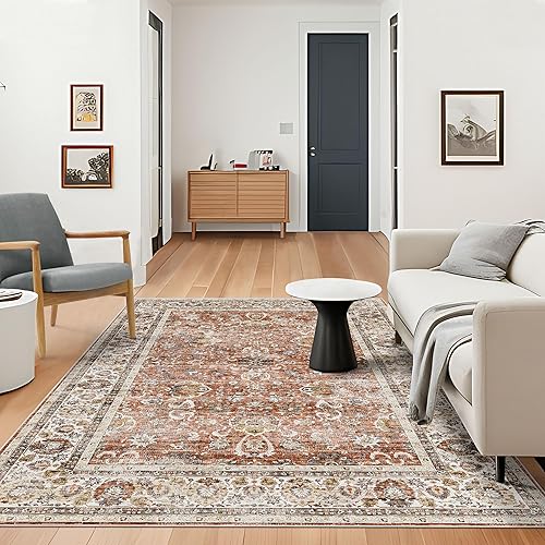 Miniatura 47 de Tapete verde para pasillo de 2 x 6 pies, tapete lavable, vintage, largo y envejecido con parte trasera antideslizante de goma, para cocina y Verde