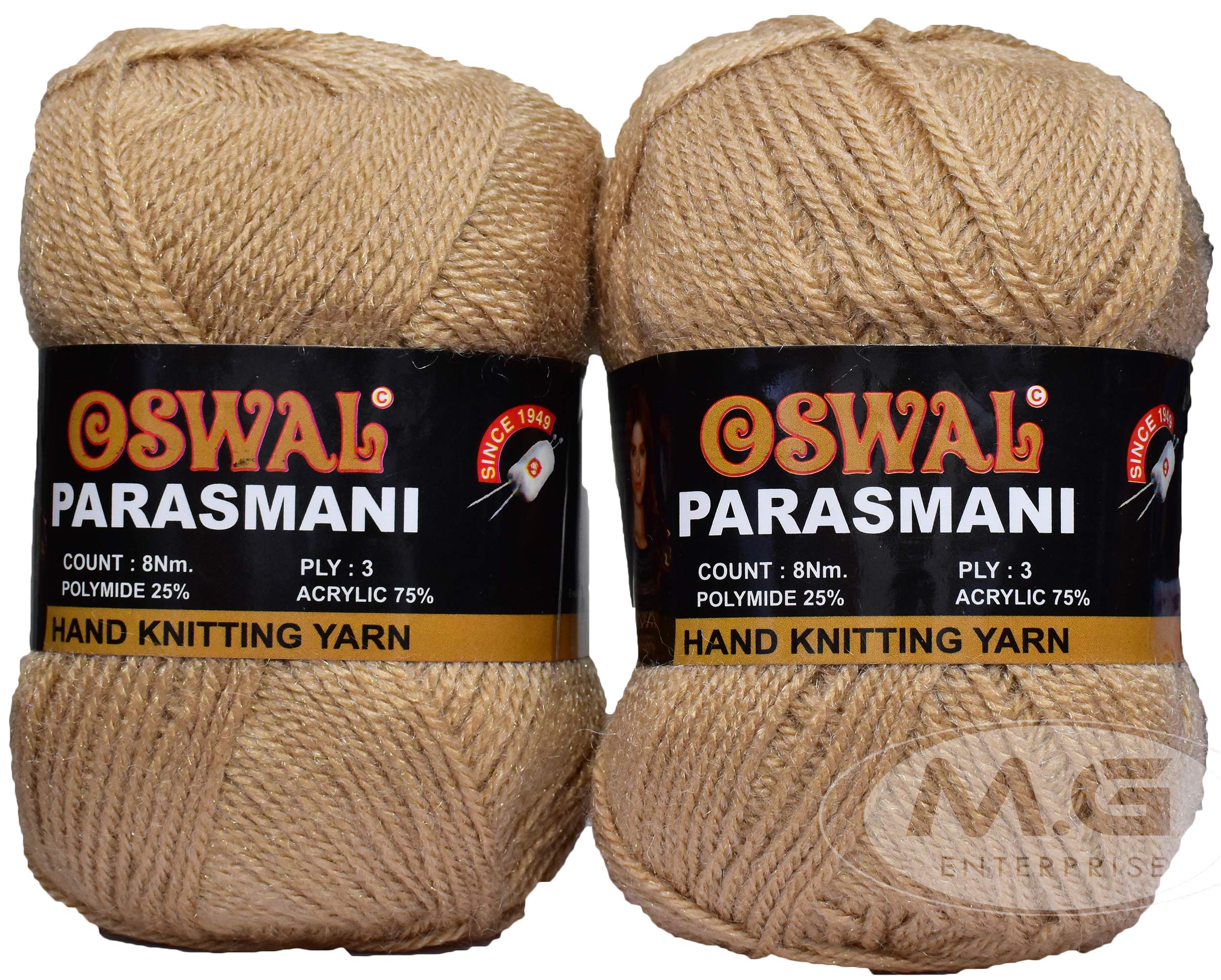 M.G ENTERPRISE Os wale 3 Ply Knitting Yarn Wool, Skin 500 gm Best Used with Knitting Needles, Crochet Needles Wool Yarn for Knitting. by M.G ENTERPRISE Os wal A