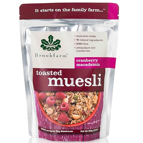 Brookfarm Toasted Macadamia Muesli Granola bolsa de 1235 onzas 1235oz