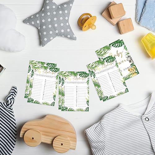 Miniatura 6 de 30 juegos de baby shower florales bohemios con 1 tarjeta de respuesta (5 x 7 pulgadas), 2 juegos de doble cara - Oh Baby True o False & Baby Bingo