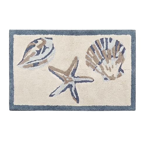 Madison Park Bayside Tufted Cotton Bath Rug (Blue)