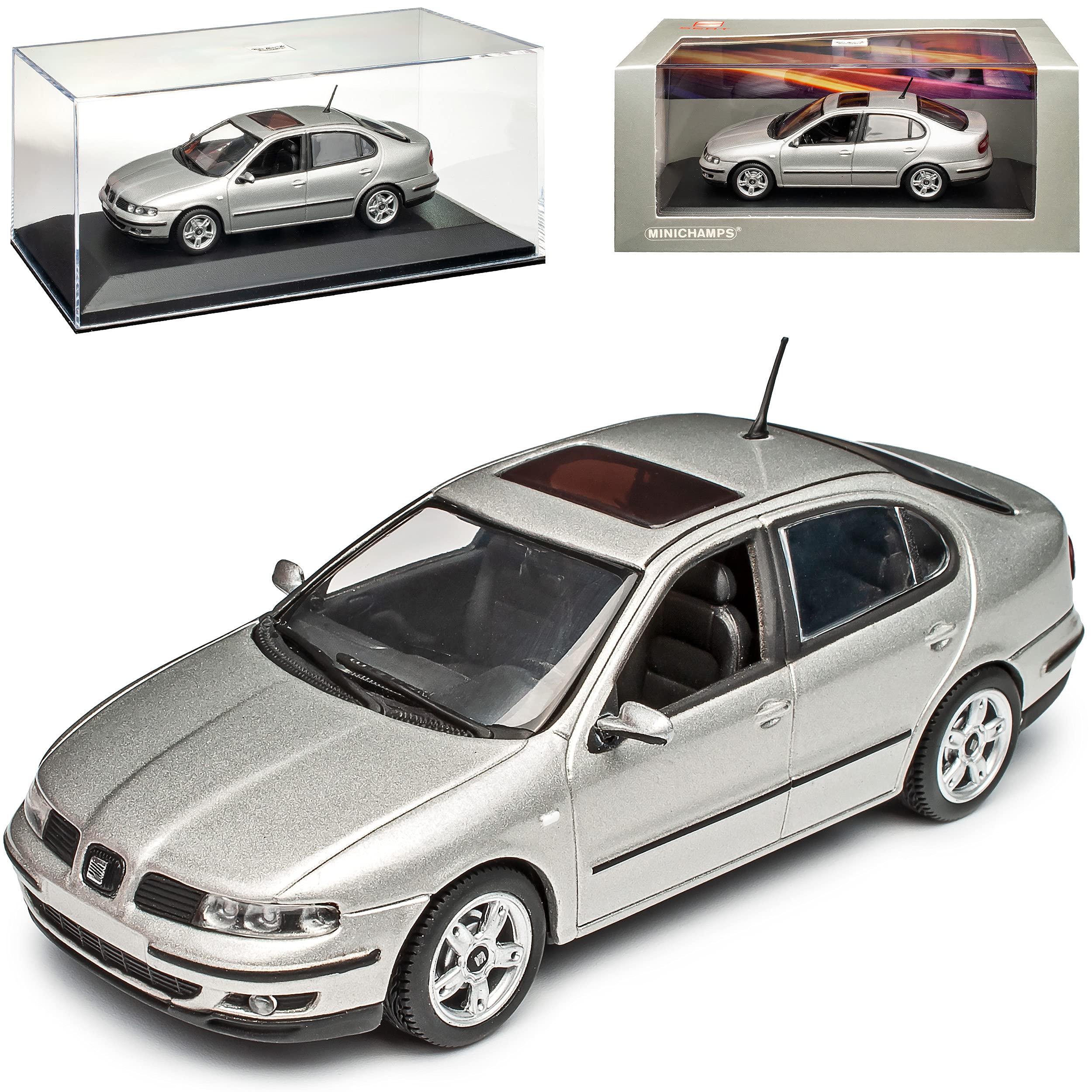 Seat Toledo Taxi Deutschland Modellauto 1/43 - Modelljahr 2004-2009, 5 Türen, Metall Mit Sockel