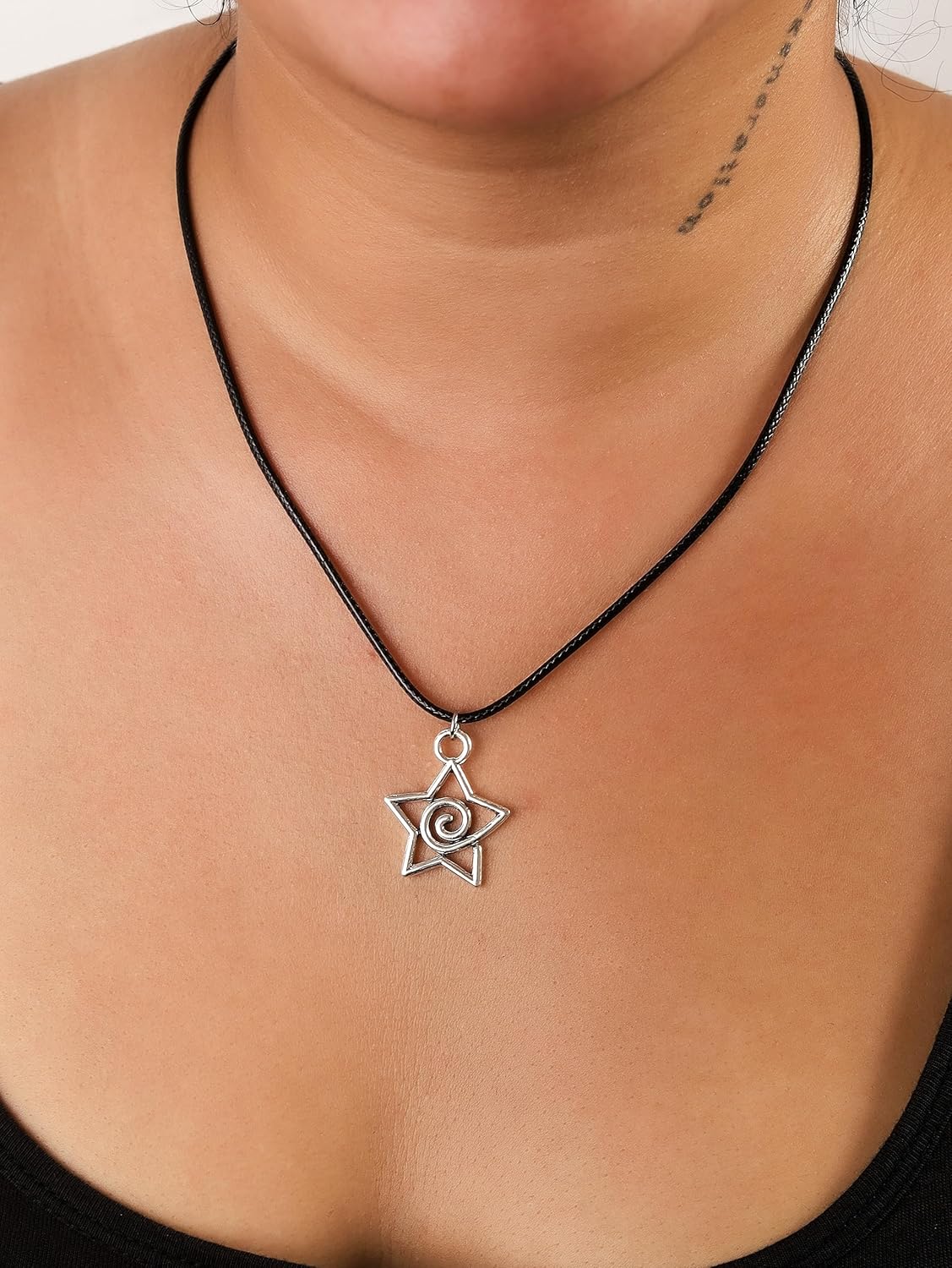 Sacina Boho Spiral Star Necklace, Star Boho Gothic Necklace, Christmas New Year Jewelry Gift for Women - Image 4