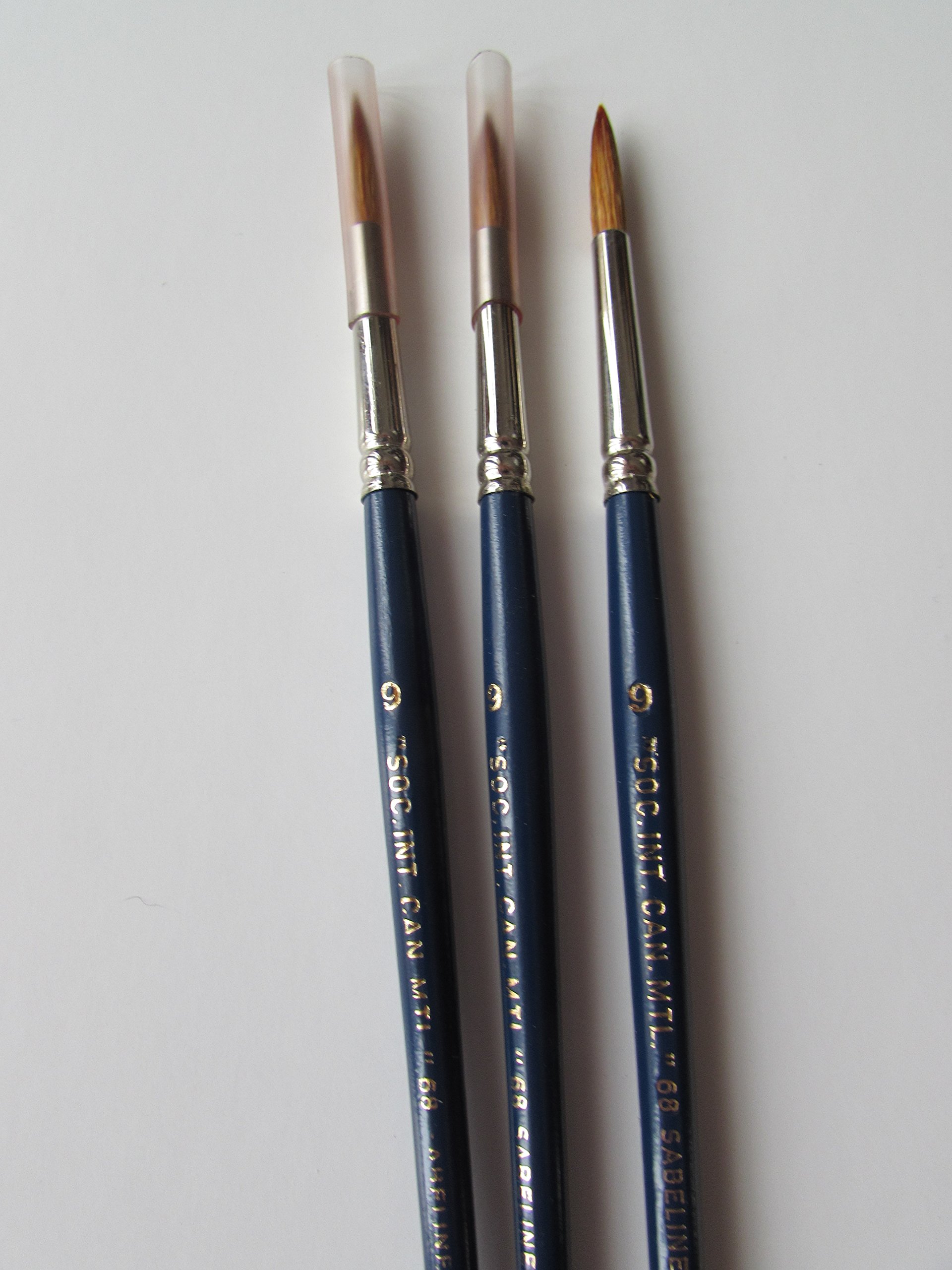 3 pcs Artist Quality Finest Sable Imitation Hair 