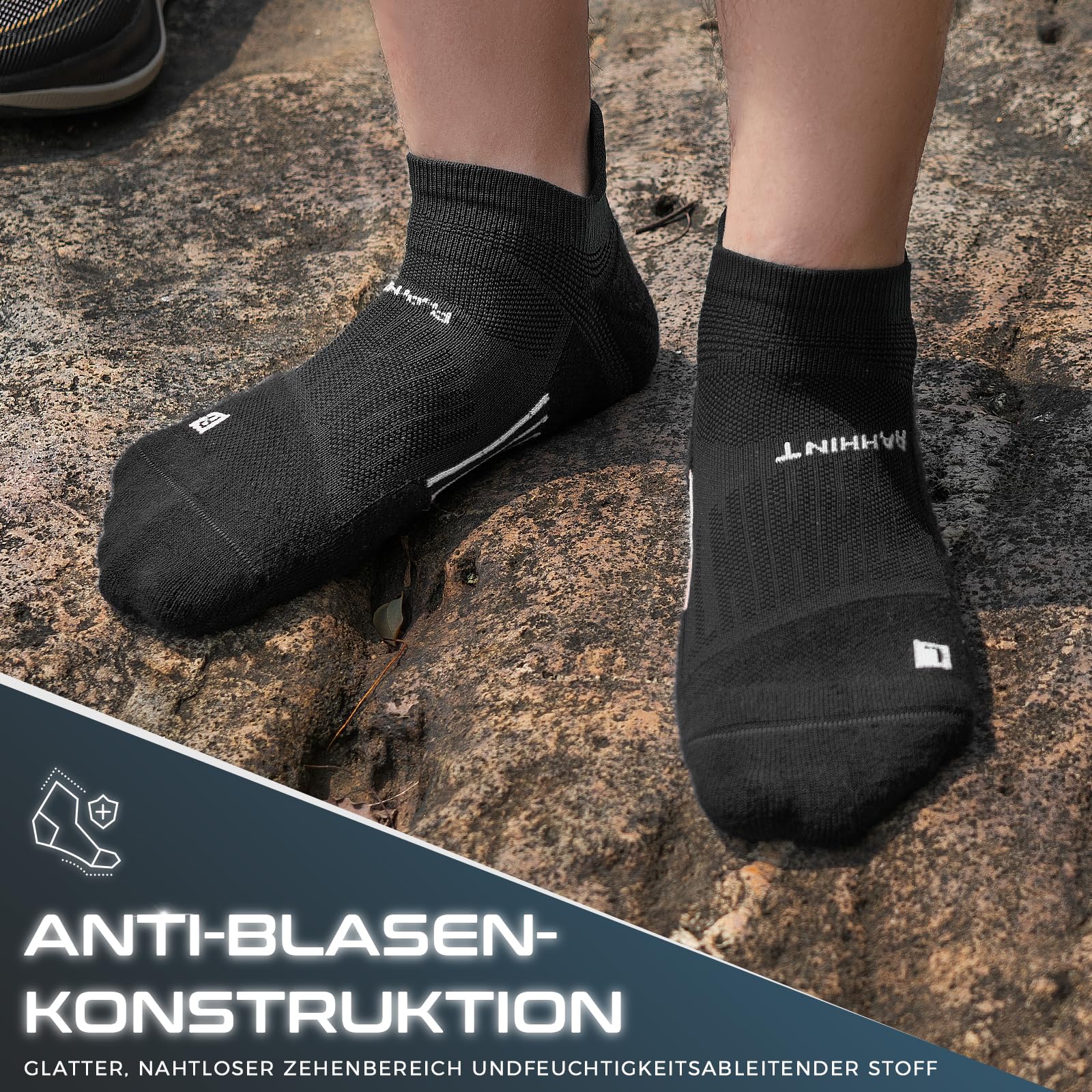 Calcetines Tobilleros Compresión Coolmax Antiampollas Running Hombre 3 Pares