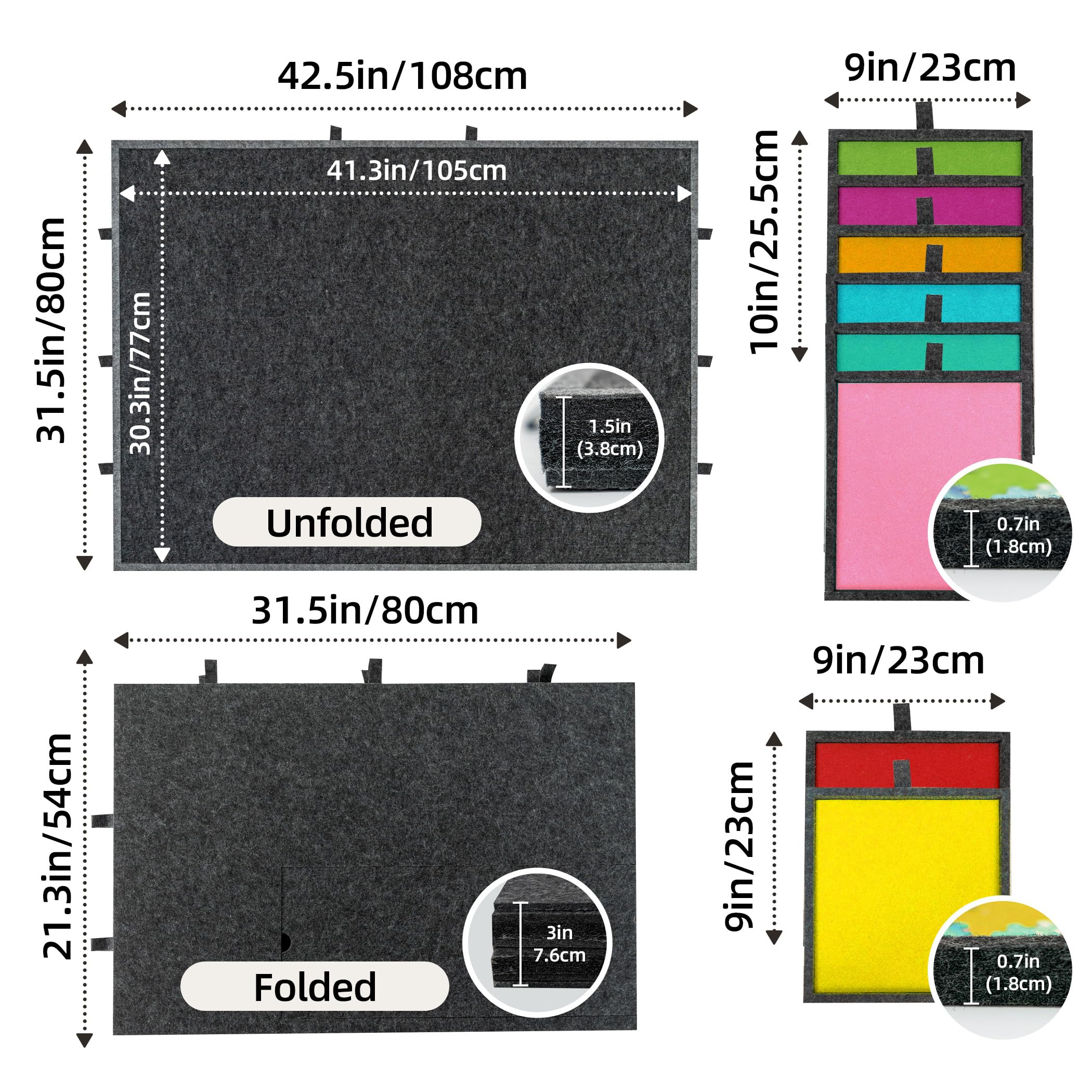 Sancallie 2000 PC Faltbares & Neigbares Puzzlebrett mit 8 Schubladen & Abdeckung, Leichter & tragbarer Filz-Puzzletisch mit integrierten Ständern für Winkeleinstellungen, für 1000 1500 2000 Teile - 2