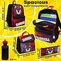 SONIC THE HEDGEHOG Set Zaino Bambino Scuola Elementare Con - Foto 6