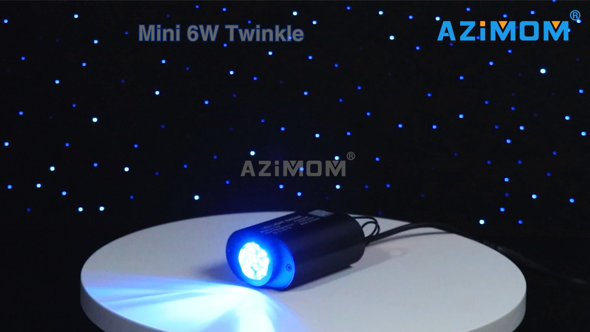 Image of AZIMOM Mini 6W Twinkle Fiber Optic Starlight Box Sound Activated RGBW Fiber Optic Light Source APP /Remote Control Light Engine Driver for Car Home Ceiling Star Lighting Decor