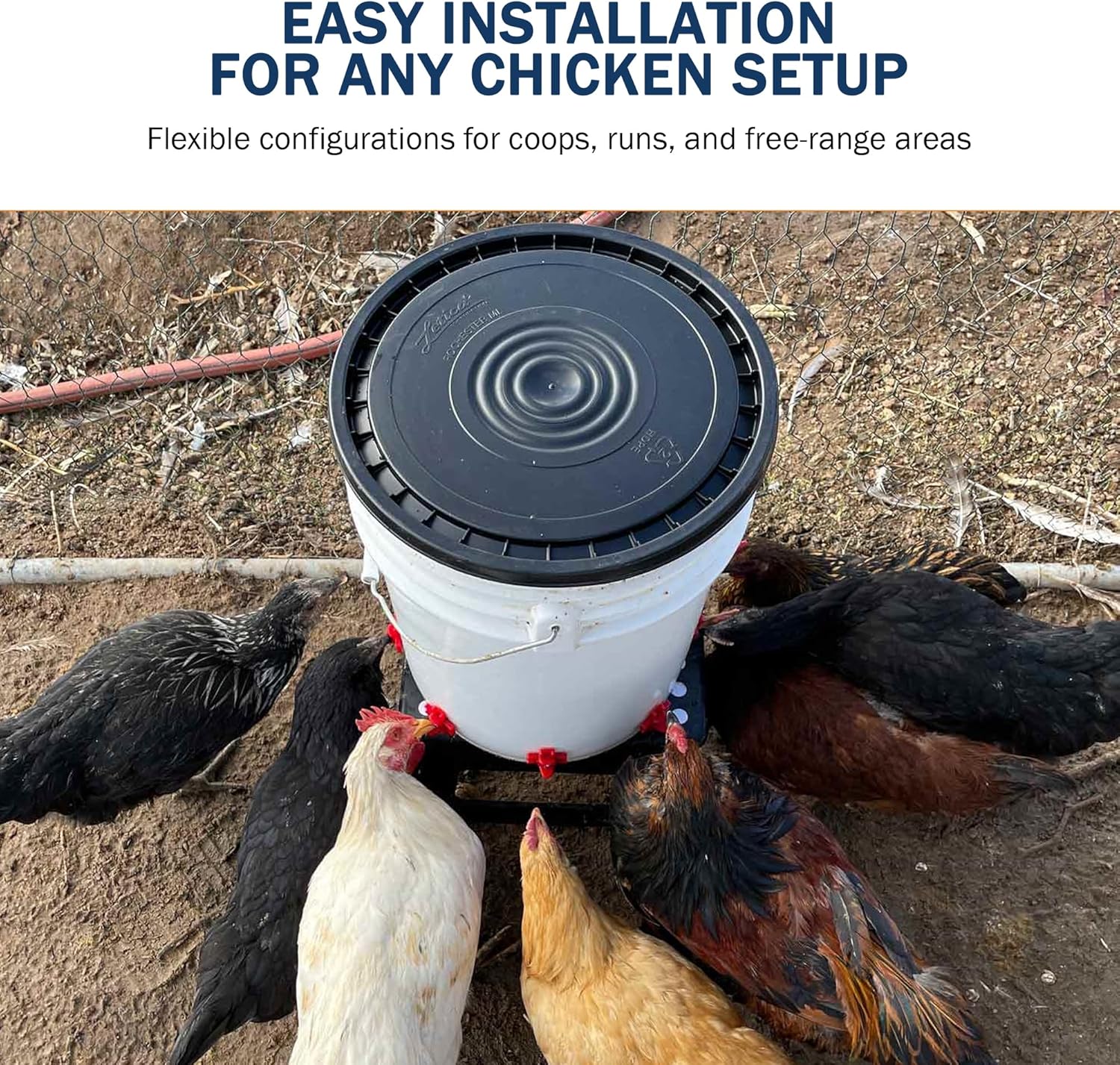 Noble Nest 5 gal. Nipple Waterer (5 Nipple, Side Waterer, No Stand)