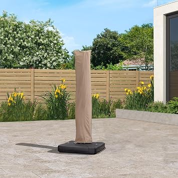 PURPLE LEAF Cantilever Umbrella Cover Outdoor Umbrella Patio Umbrella Cover, L Size Beige