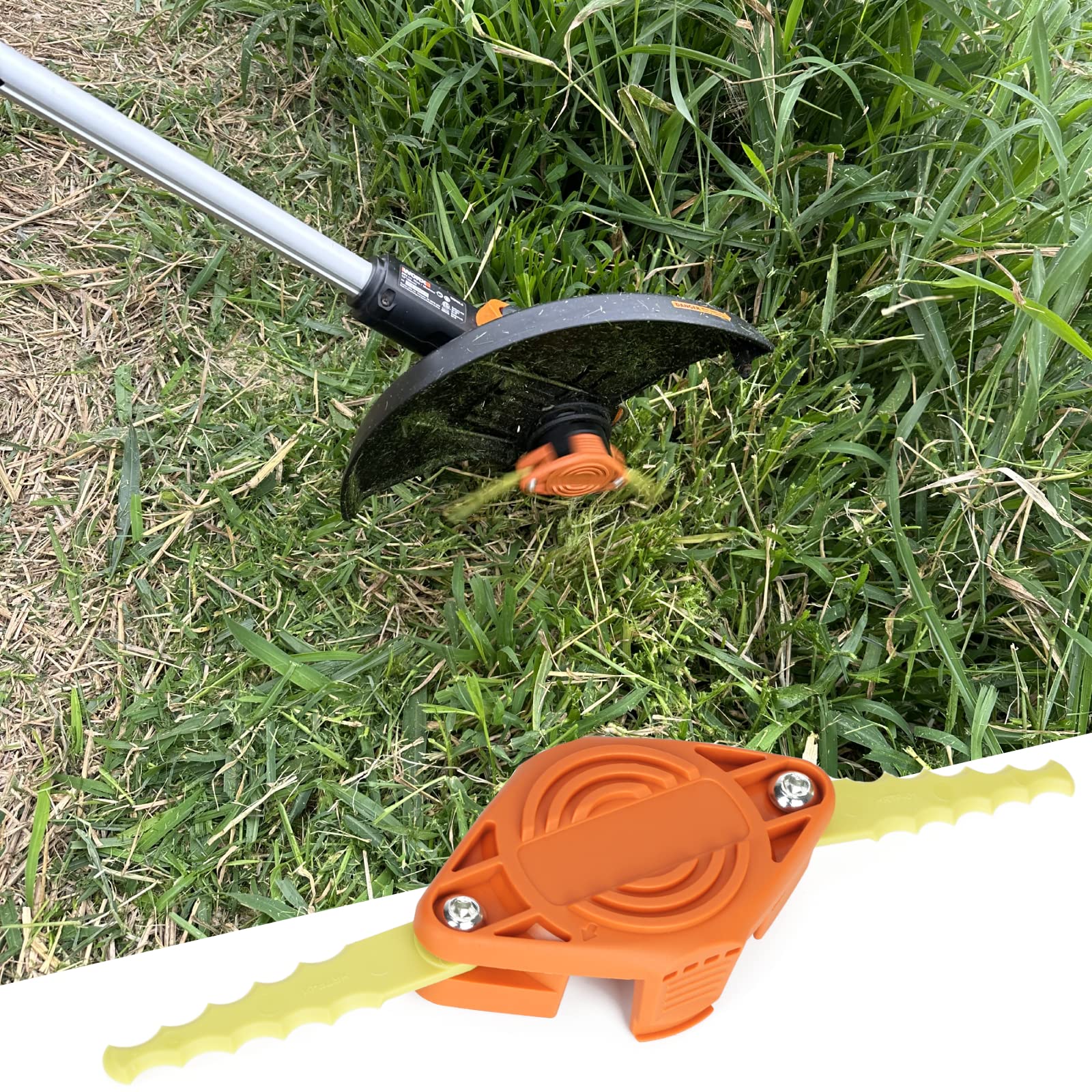 WA0004 WA0010 Schlagmesser Sense Trimmer passend für Worx 20V Akku Rasentrimmer WG169E WG154E WG157E WG163E WG122 WG150 WG151 WG152,14x Ersatzmesser mit 8x Extrastarker Faden (30 Stück)