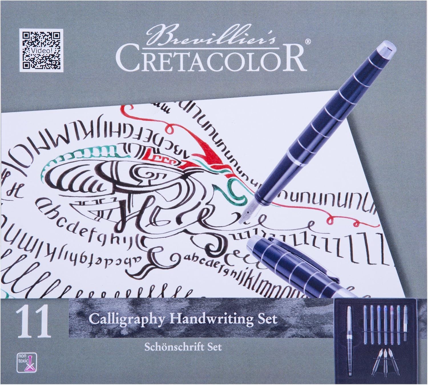 CRETACOLOR Set de calligraphie 11 pièces, Lettering, Calligraphy & Hand