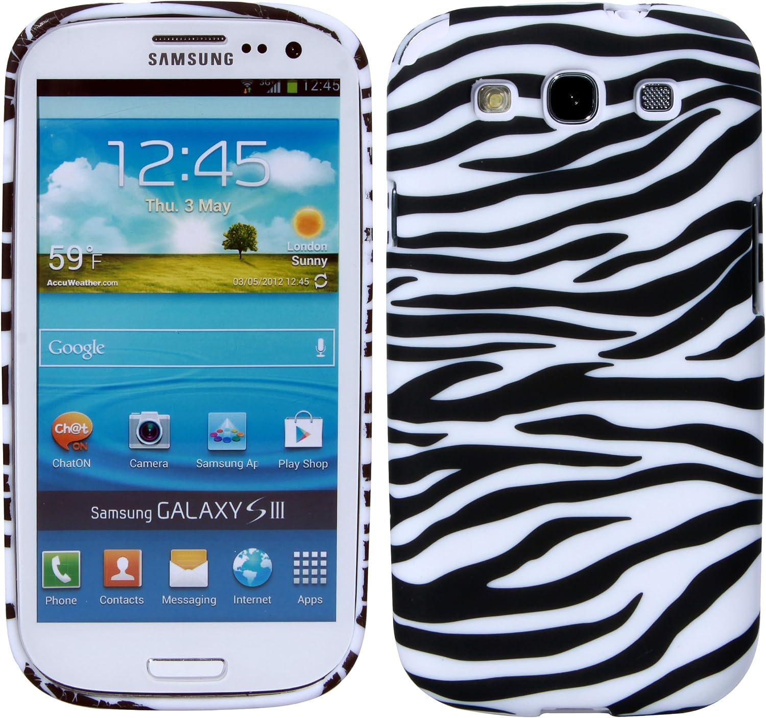 S3 Case, Wisdompro® 3 Pack Bundle of Color and Graphic Soft TPU Gel Protective Case Covers for Samsung Galaxy S III / S3 (Leopard Zebra Pattern)