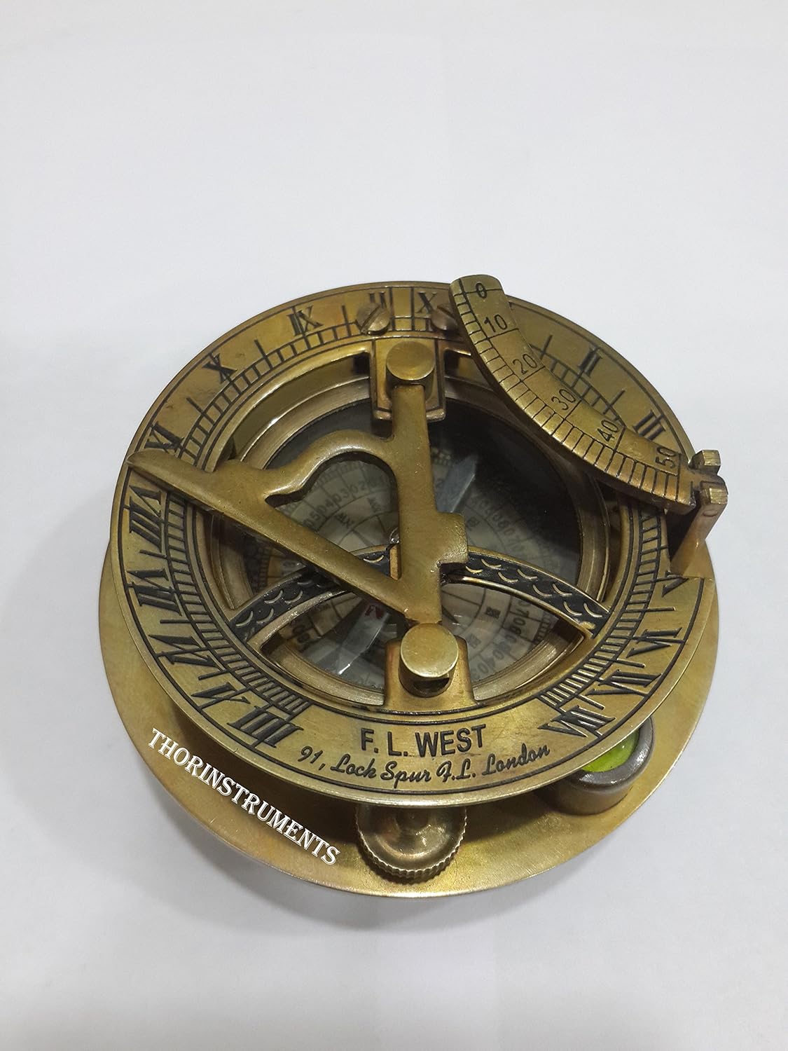 Vintage Nautical Sundial Compass Round Brass Finish Sundial Navigational Compass Rustic Vintage Home Decor Gifts