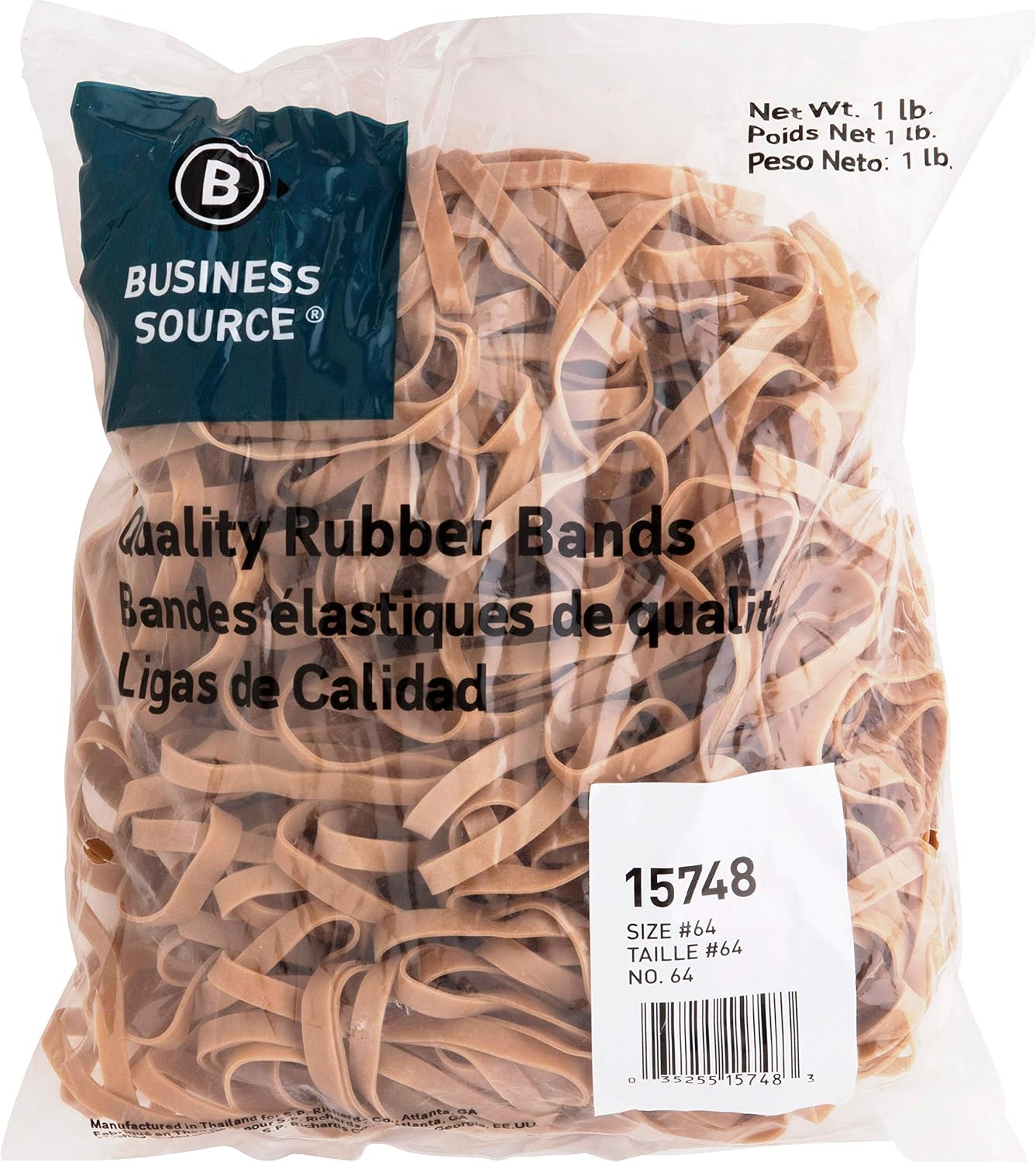 Business Source Size 64 Rubber Bands (15748), Crepe