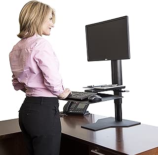Uprite Ergo Sit2Stand Desktop Height Adjustable Workstation - Single Monitor - Black/Black - coolthings.us