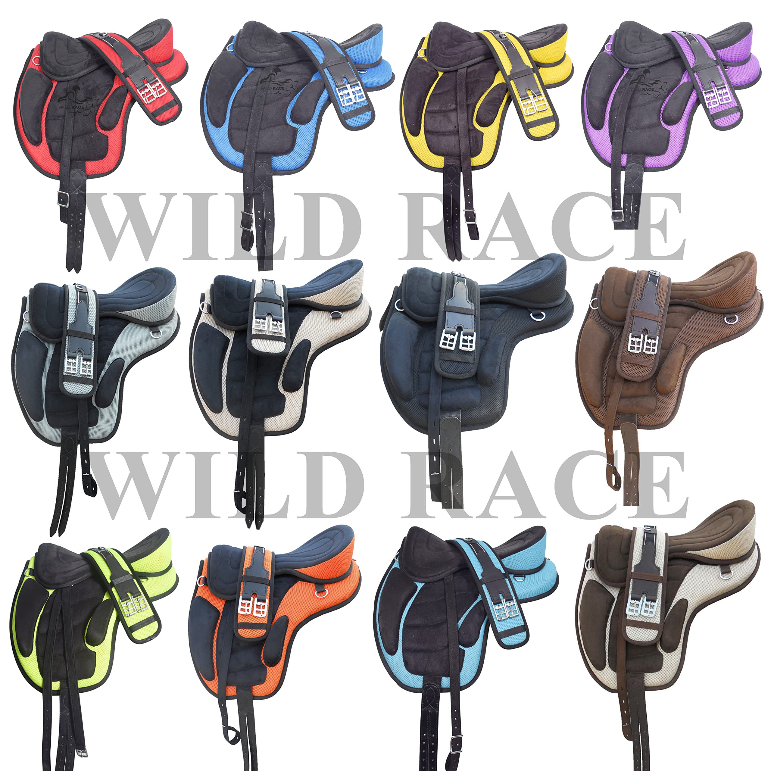 Selle Sans Arbre Freemax Par Wildrace - Motif Zèbre, Synthétique (neuf)