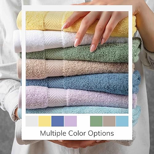 Miniatura 6 de TEXTILOM Toallas para cuerpo y cara, calidad de hotel y spa, suaves, absorbentes, de secado rápido, para tu cuerpo, 100% algodón turco, juego de 4