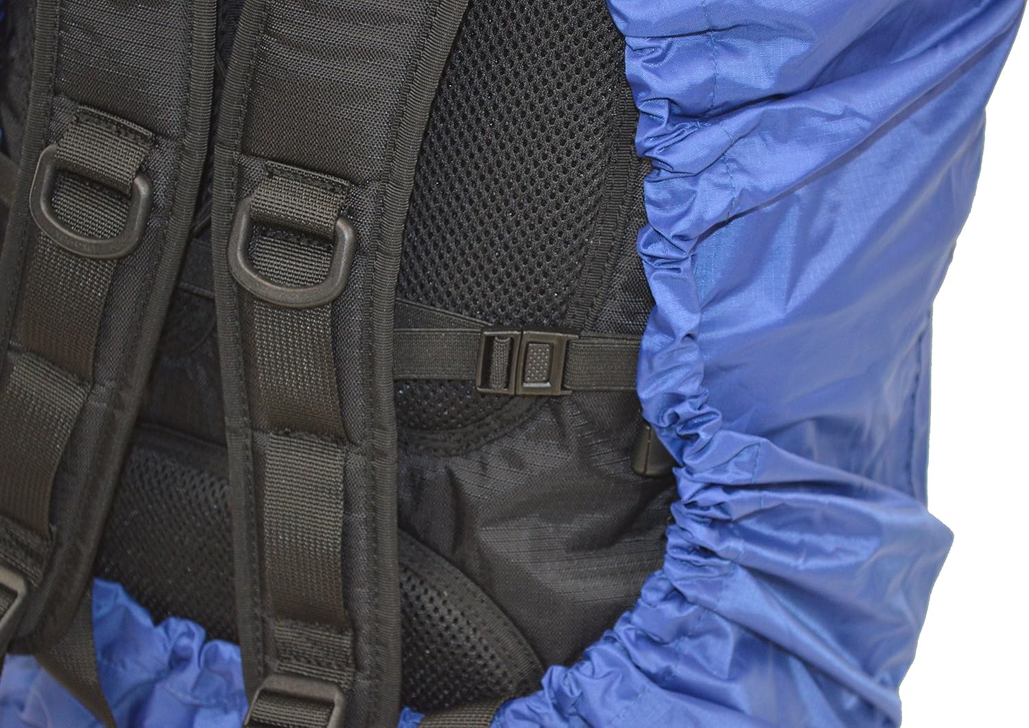 Solo Tourist Backpack Cover, Rain Cover, Teflon Coating, Eye-catching Tape, Compact Storage, Easy to Put On Elastic Band, Blue