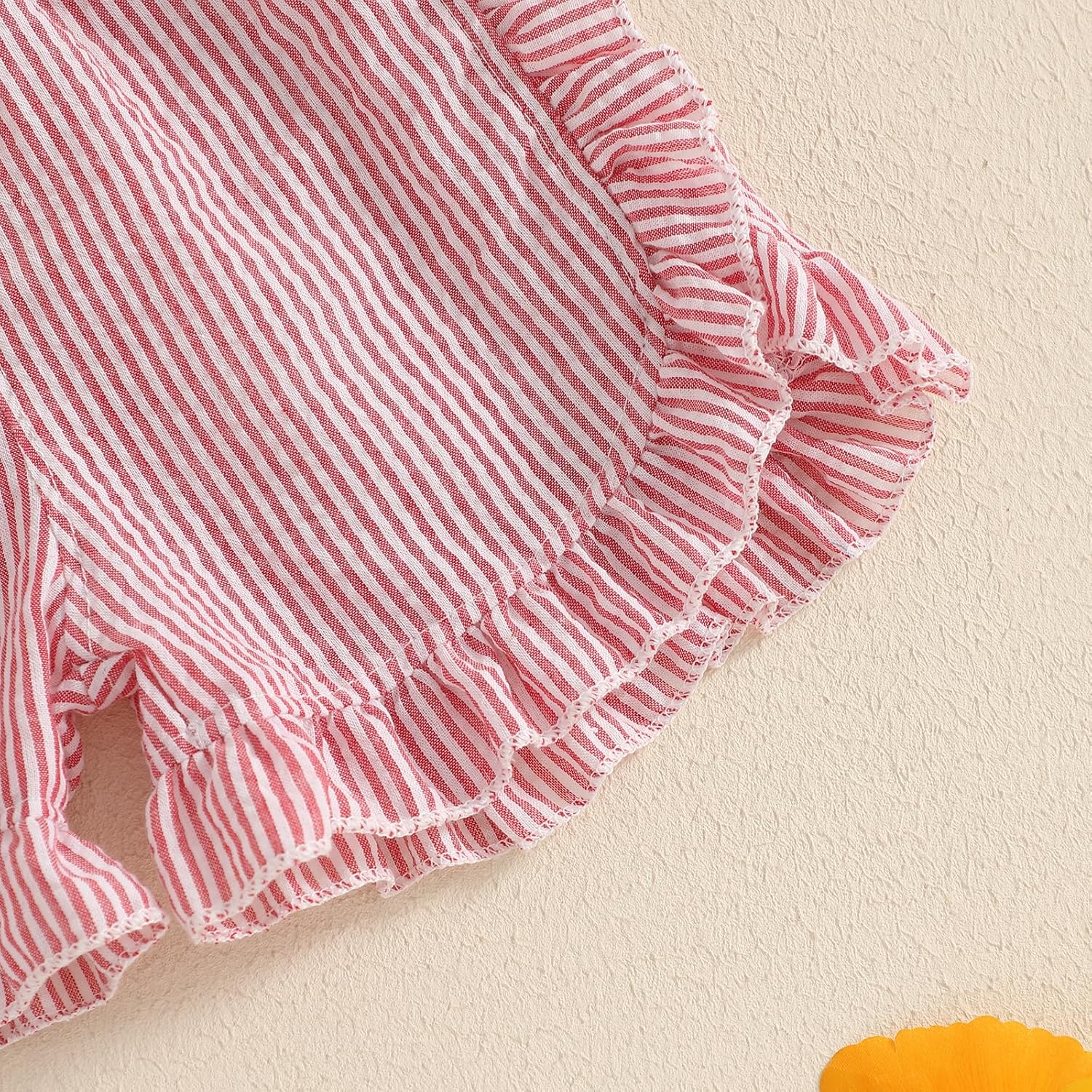 Karuedoo Toddler Baby Girl Shorts Casual Summer Gingham Plaid/Seersucker Elastic Waist Ruffle Hem Shorts Bottoms - Image 7