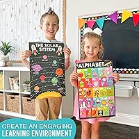 Vista 7 de Hadley Designs 16 pósteres educativos para decoración del aula, carteles educativos de pizarra para niños de 1 a 3 años, póster de aprendizaje