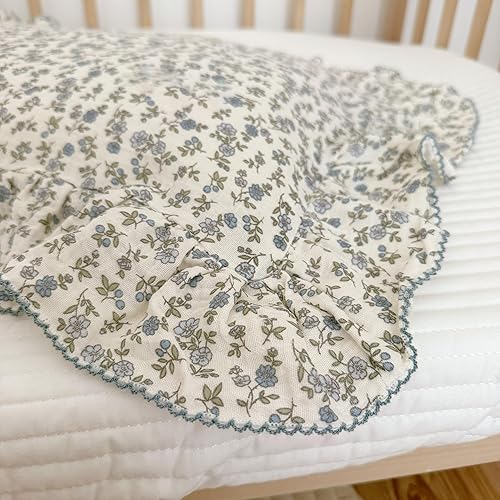 Vista 198 de BuLuTu Funda de almohada de muselina de algodón para niños pequeños, tamaño estándar, estampado de flores de Galsang, suave funda de almohada