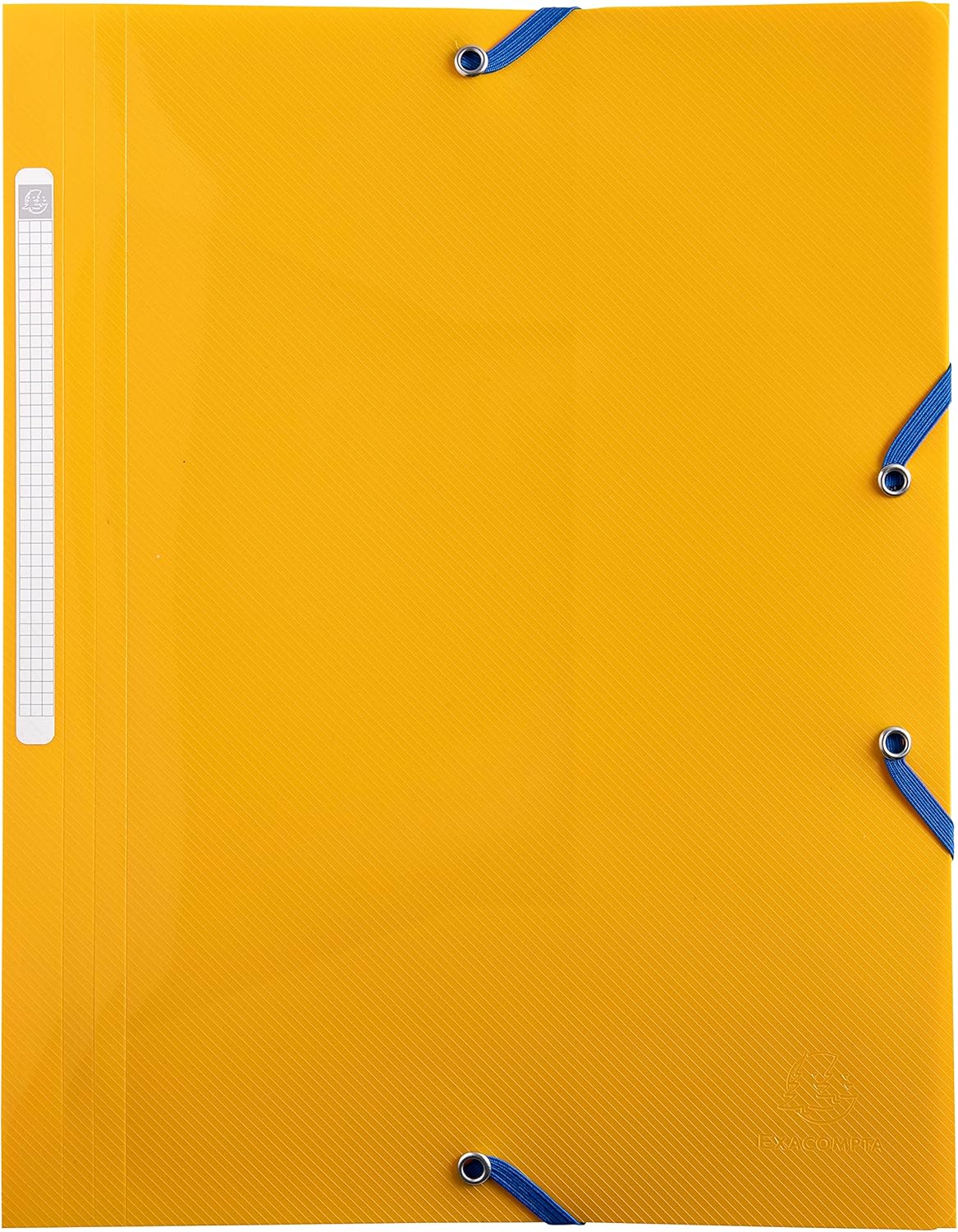 Exacompta - Ref. 55110E - Bee Blue 3 flap folders with elastic closure, Polypropylene, Pack of 4 - A4 - assorted colors