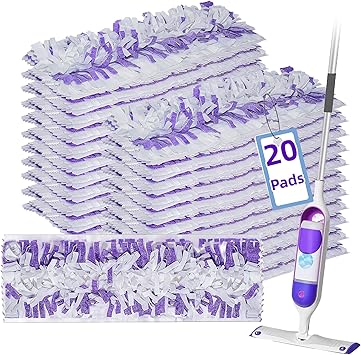 20 Pack Disposable Power Mop Refill Pads Compatible With Swiffer Power Mop