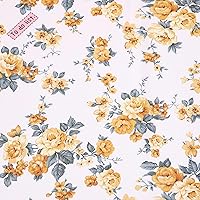 Vista 7 de Hanjunzhao Paquete de 10 piezas de tela de algodón con estampado floral de 18 x 22 pulgadas, cuadrados de tela acolchada precortados para coser