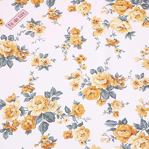 Miniatura 7 de Hanjunzhao 10 paquetes de tela de algodón de 18 x 22 pulgadas con estampado floral de cuartos gruesos, colcha, telas de costura para manualidades,