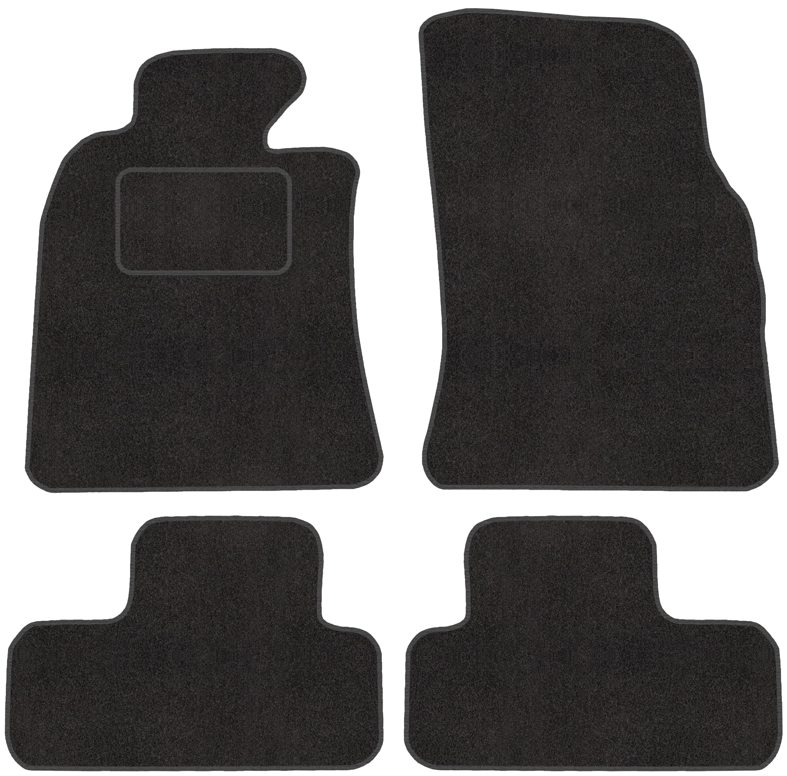 Tappetini Auto Anteriori In Velluto Per Mini Cooper One R50 (2001-2007) - 2 Pezzi, Qualità Base, Nero, Antiscivolo