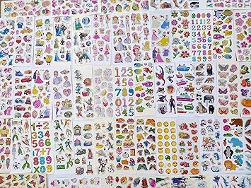 ECLET Different Cartoon Puffy 3D Cute Stickers for Craft and Project (10 Different Sticker)
