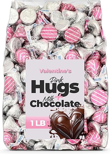 Valentine’s Pink Hugs and Milk Chocolate Candy – 1 lb Assorted Chocolate Candy Mix, Individually Wrapped, Perfect for Valentine’s Day Gifts, Parties & Candy Bowls Valentine’s Pink Hugs and Milk Chocolate Candy – 1 lb Assorted Chocolate Candy Mix, Individually Wrapped, Perfect for Valentine’s Day Gifts, Parties & Candy Bowls