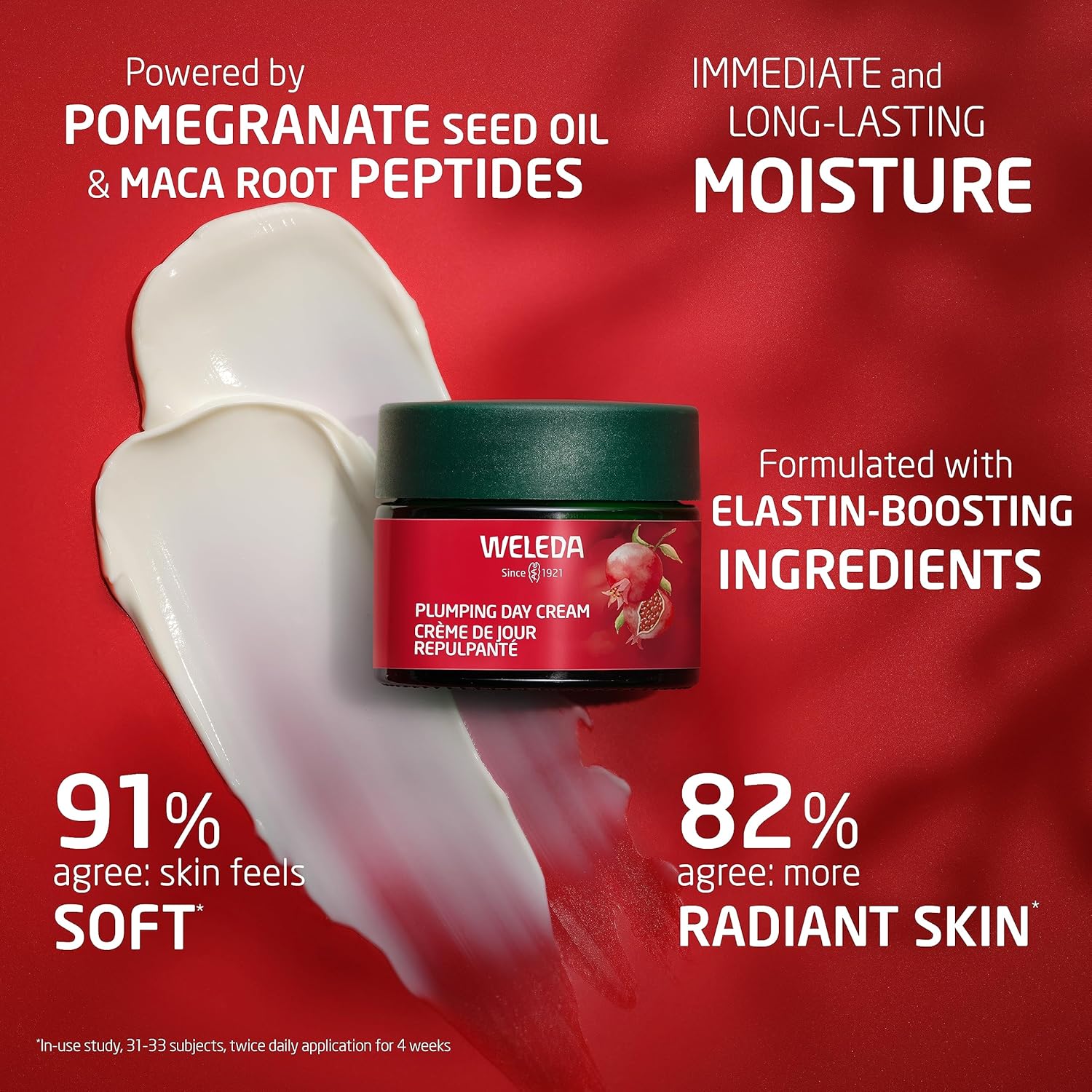 Weleda Face Care Plumping Day Cream, 1.3 Fluid Ounce, Plant Rich Moisturizer with Pomegranate and Maca Root Peptides - Image 6