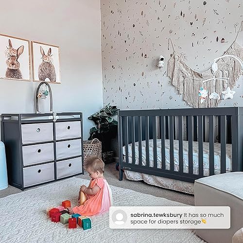 Miniatura 7 de Delta Children Hayes - Cuna convertible 4 en 1, certificado Greenguard Gold, gris carbón