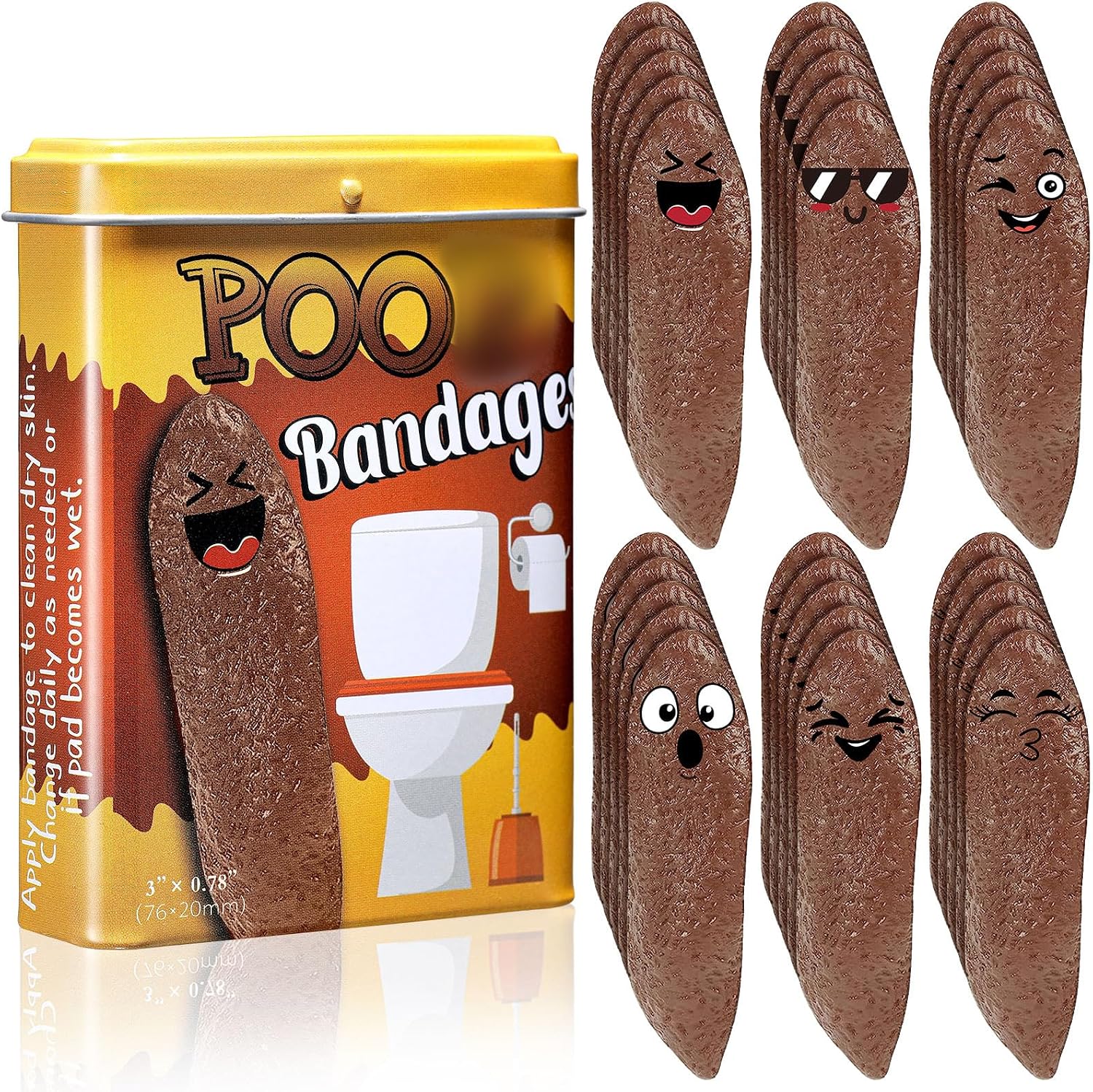 Nuanchu 30 Pcs Funny Bandages Christmas Gag Gifts Self Adhesive Waterproof