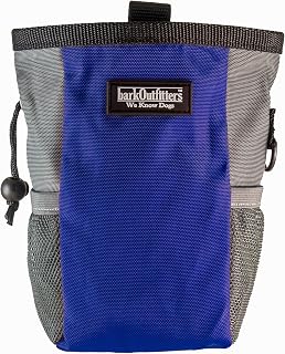 Large Dog Treat Training Pouch - Treat Bags for Dogs, Can Easily Carries Snacks and Pet Toys, Dog Puppy Food Container with Mesh Side Pocket, Professional Quality Pouch (Blue)