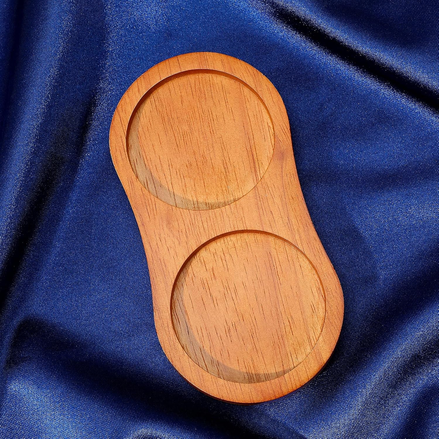 Salt and Pepper Tray, Wood Salt and Pepper Mill Tray, Grinder Rest Dining Table Protector