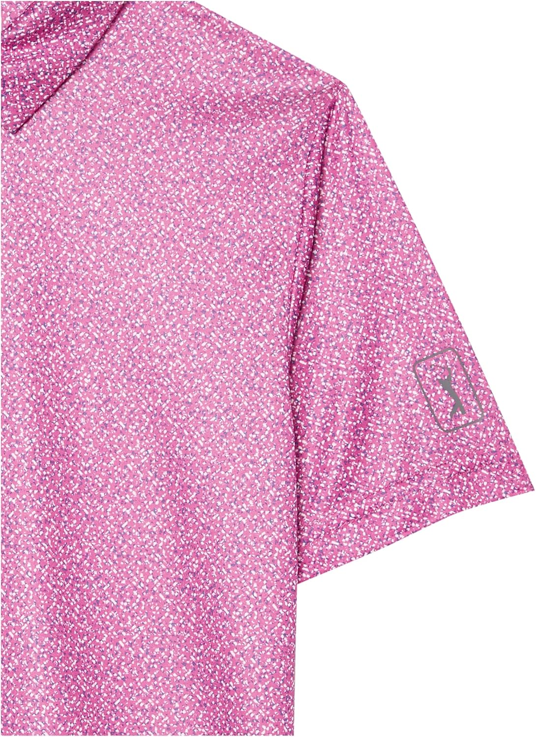 PGA TOUR Boys Ss Micro Geo Polo