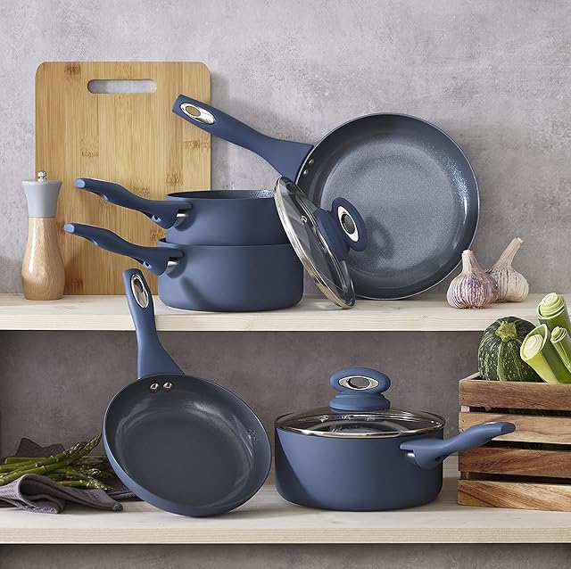 Cermalon® 5-Piece Non-Stick Cookware Set in Blue