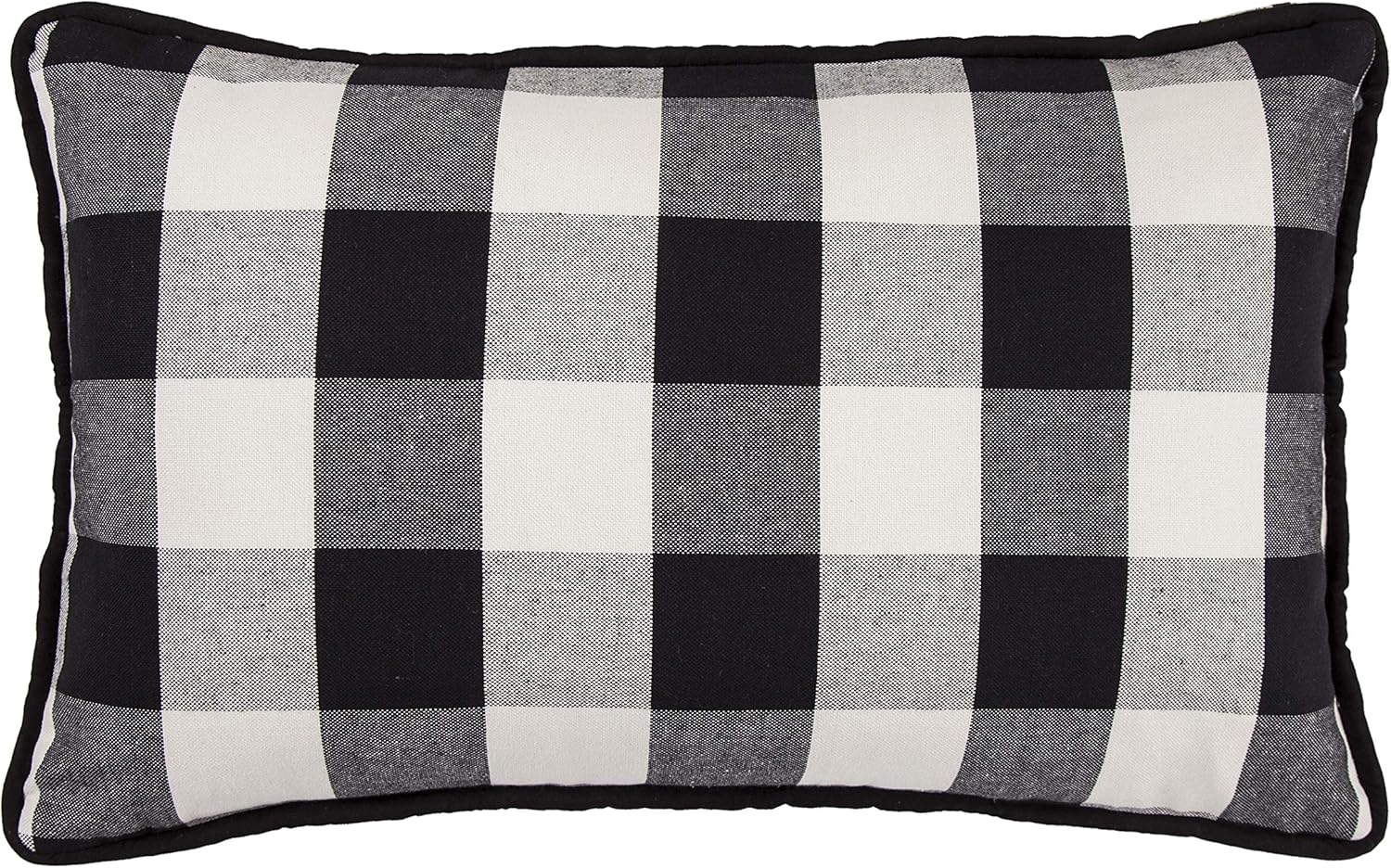 HiEnd Accents BlackBerry Keep Life Simple Sign Throw Pillow, 18x18 inch, Ivory Black Embroidered Pillow, Farmhouse Chic Casual Boho Accent Pillow for Bed, Couch, Sofa