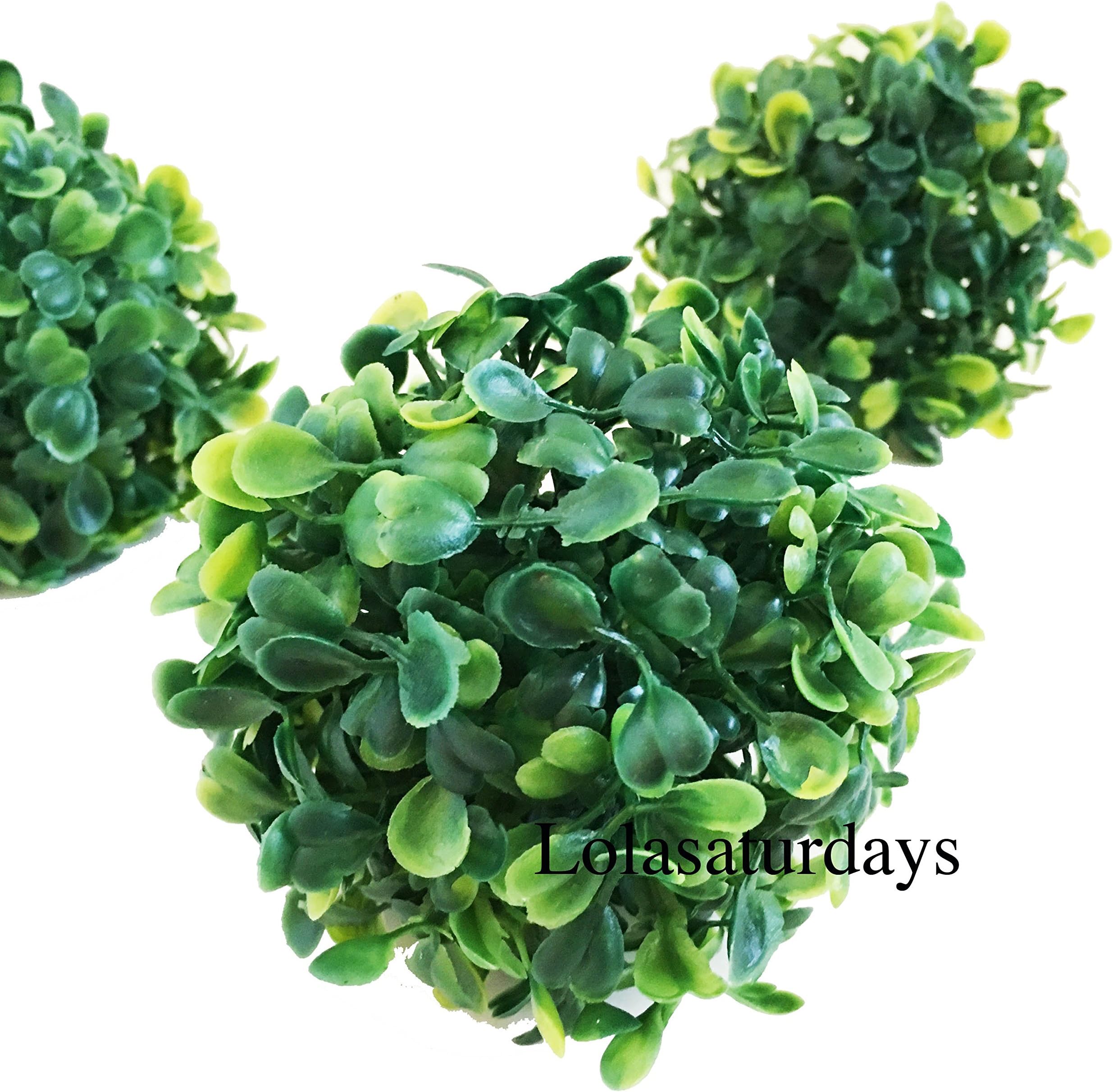 LOLASATURDAYS™ Aritificial Boxwood Grass Ball (6, 4")