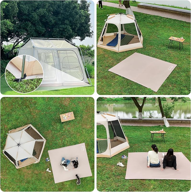 ONTYZZ vízálló sátortalp ultralight tarpaulin eyelets-sel kempinghez, 1.5x2.2m