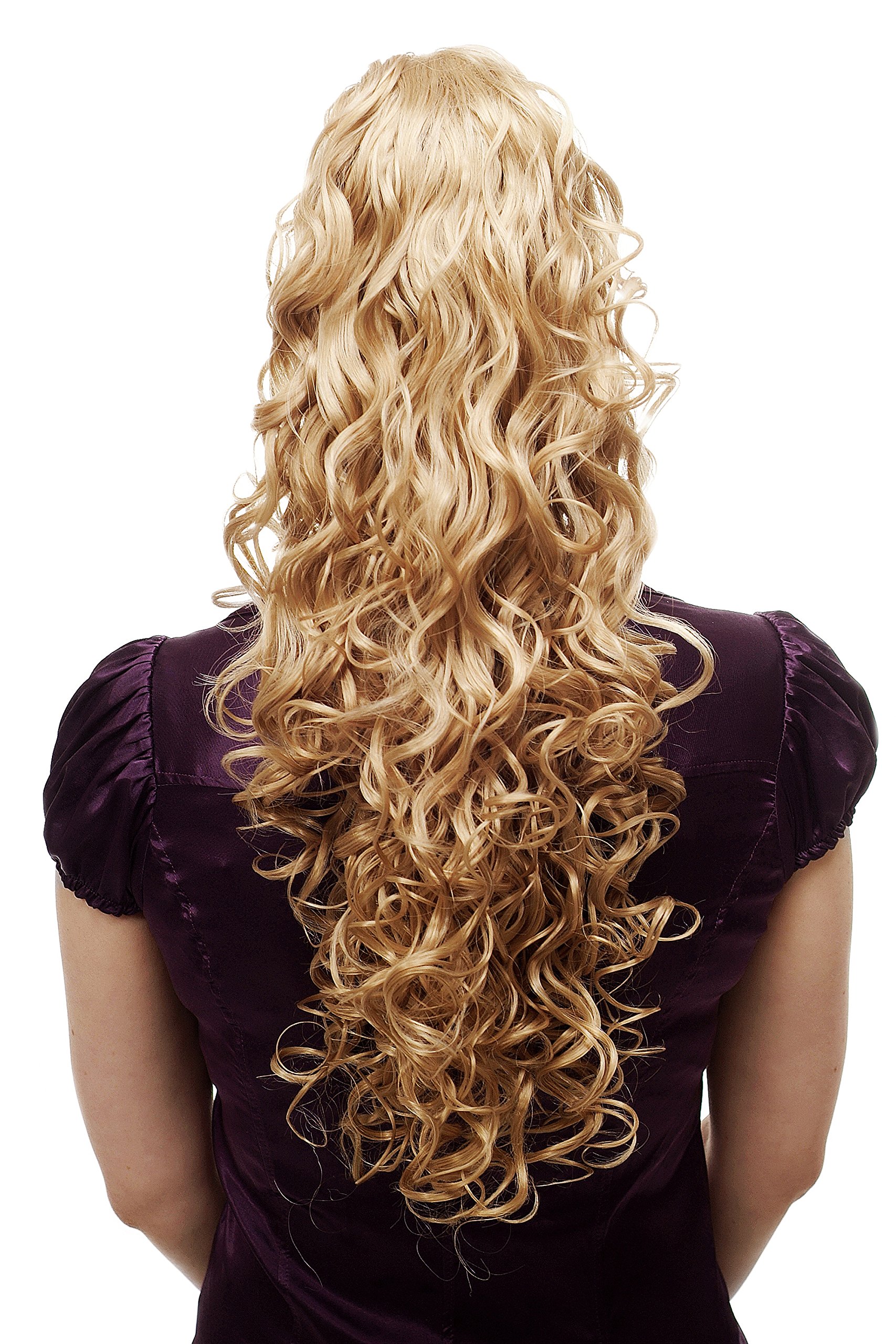 WIG ME UP - N310-24B Hairpiece ponytail extension very long massive volume voluminous curly amazing curls kinks dark gold blond 23inch