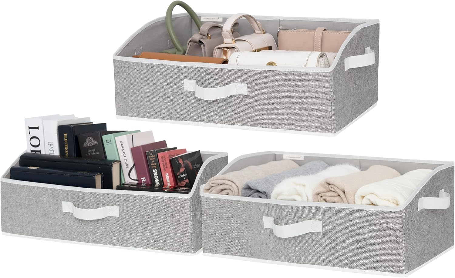 Buy StorageWorks Closet Baskets, Fabric Baskets for Closet Shelves