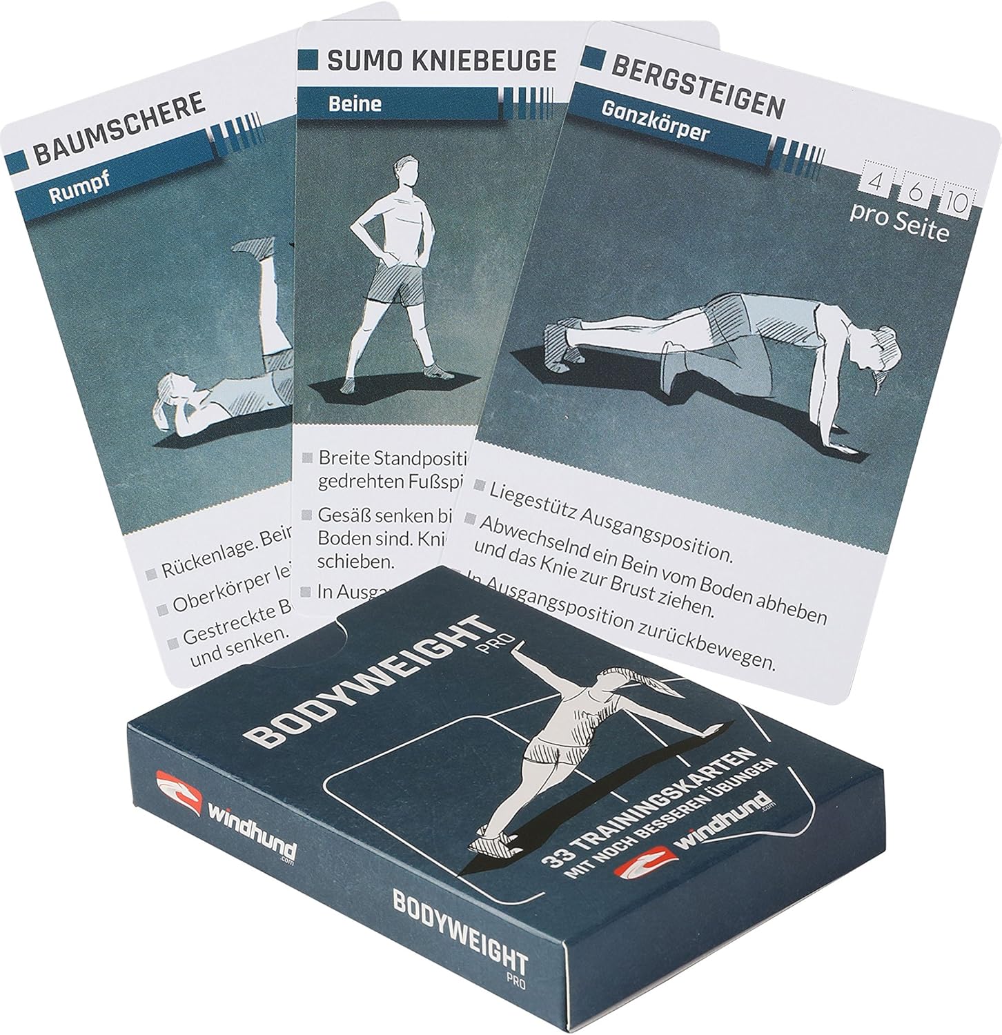 Windhund Trainingskarten Bodyweight pro - Übungen ohne Geräte