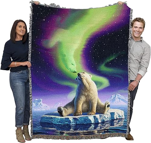 Miniatura 1 de Pure Country Weavers Jerry LoFaro - Manta de oso polar  Bonito tapiz de regalo divertido tejido de algodón, fabricado en los Estados Unidos (72 x 54